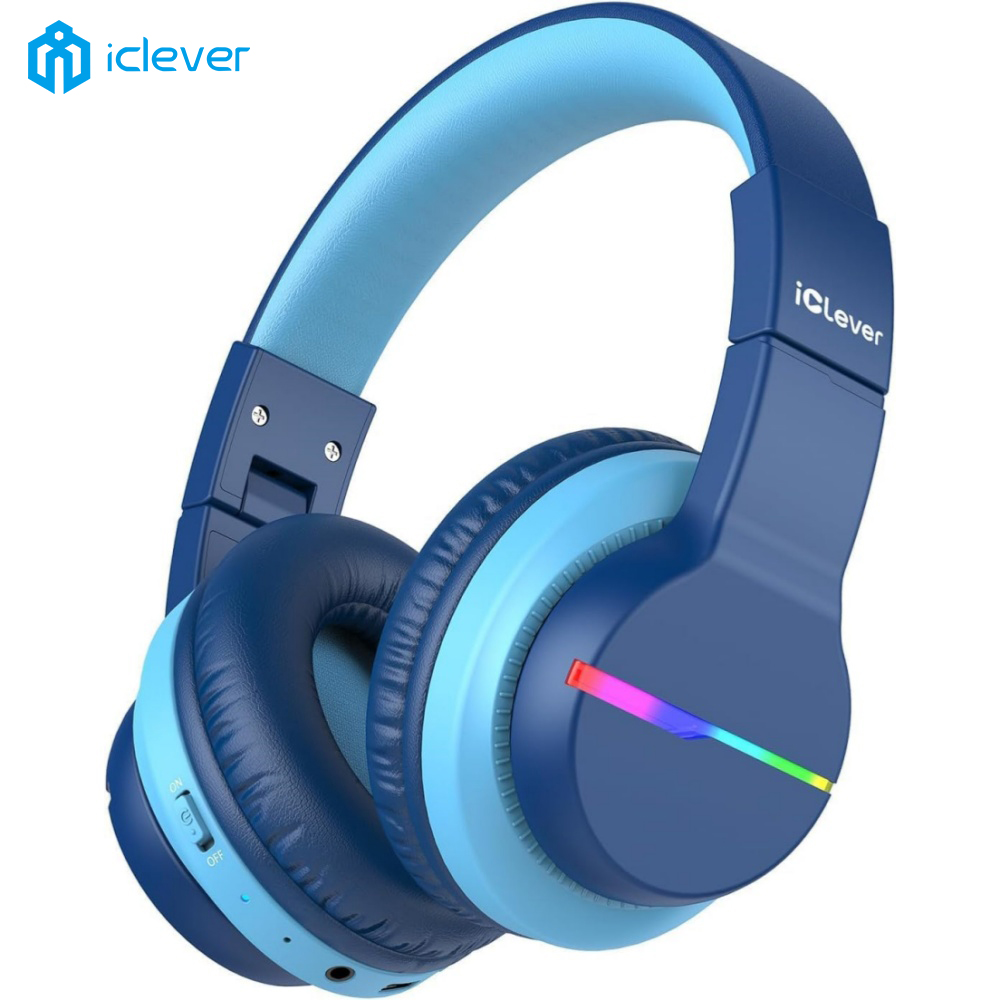 Anc Wireless Over Ear Headphones - iClever BTH12 Bluetooth-Kopfhörer für Kinder, 85