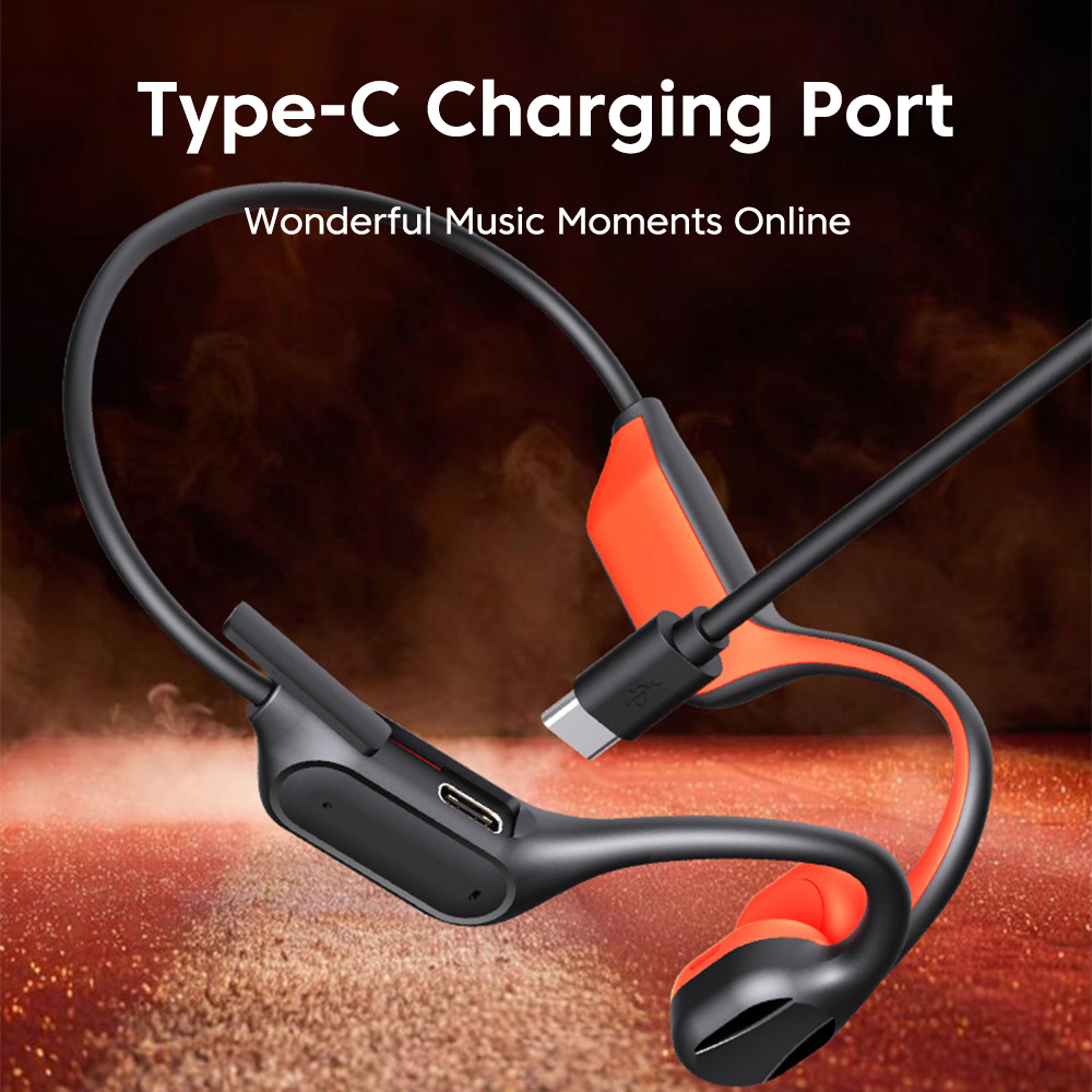 Anc Wireless Over Ear Headphones - Knochenleitungs-Sportkopfhörer Bluetooth 6.0 Over-Ear-Ohrhörer mit TF-Karten-Unterstützung