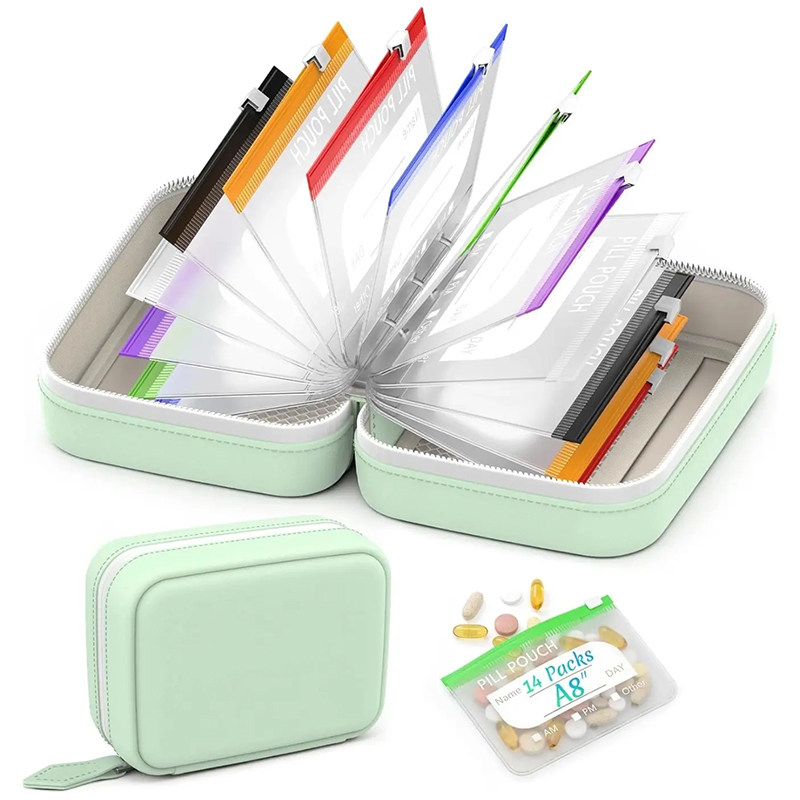 Laptops - 7/14 Wöchentlicher Pillenorganizer, farbcodiertes Pillenetui, wasserdichtes
