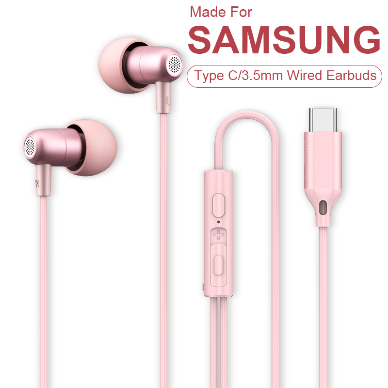 Type C Wired Earphones With Mic - Für Samsung Galaxy S26 S25 S24