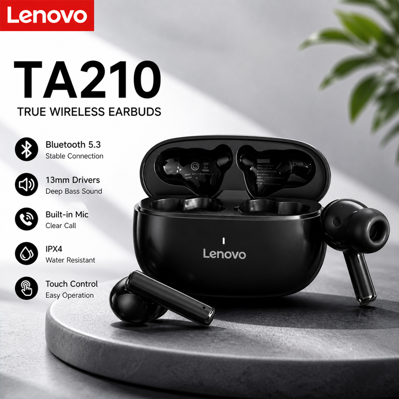 Neue Lenovo TA210 Bluetooth-Ko – Anc Wireless Over Ear Headphones Bewertung und Preis
