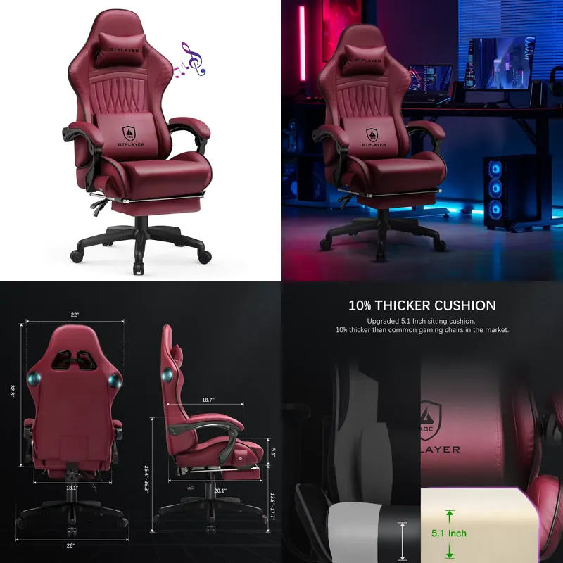 GTPLAYER Gaming-Stuhl mit Laut – Speakers Bewertung und Preis
